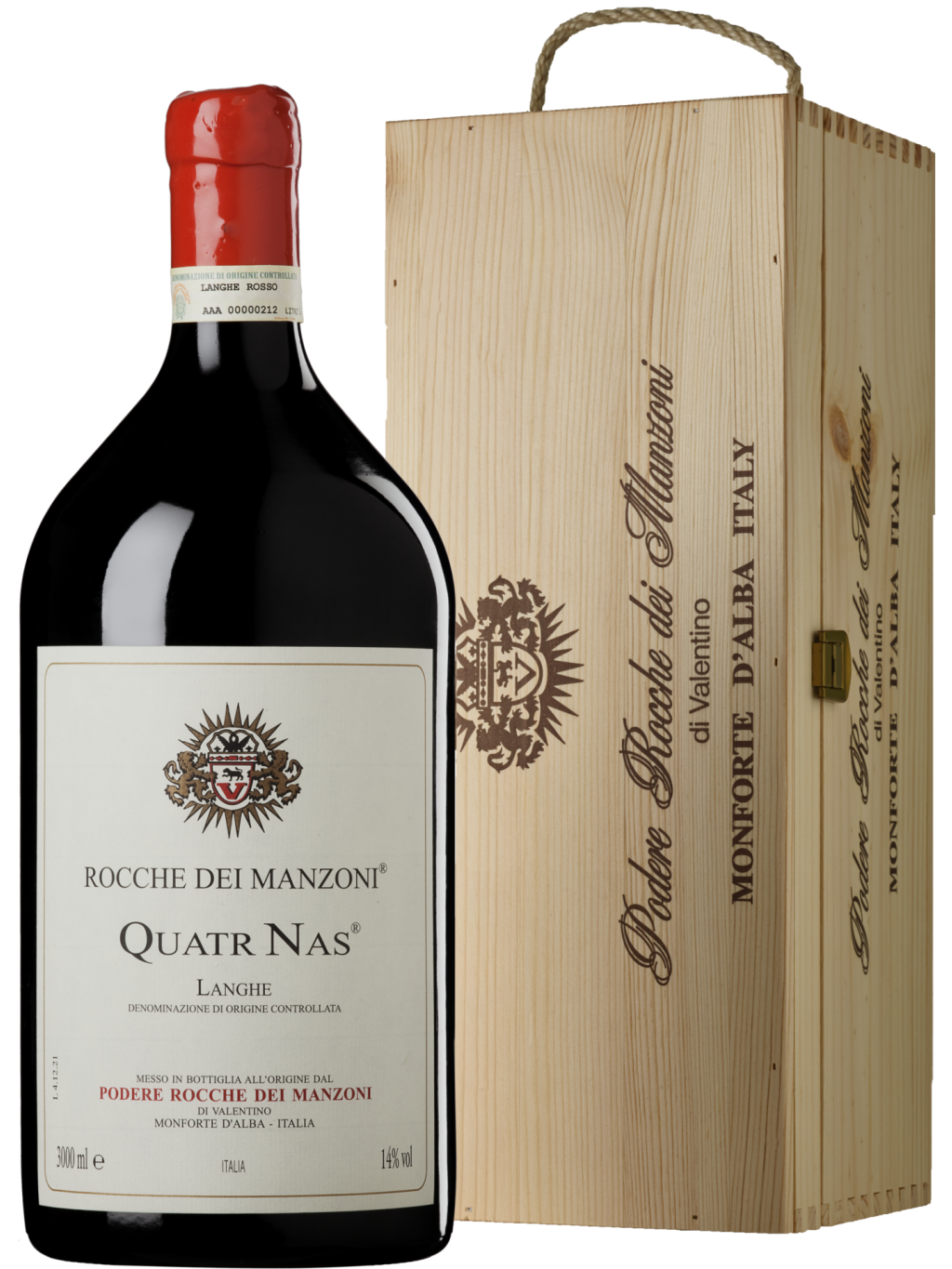 (300cl) Rocche dei Manzoni, 2021 Quatr Nas Langhe DOC